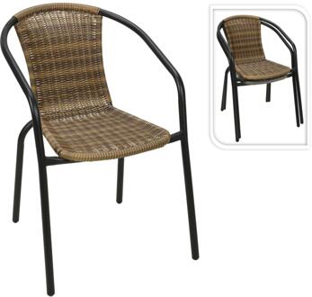 Stapelstoel rotan bruin