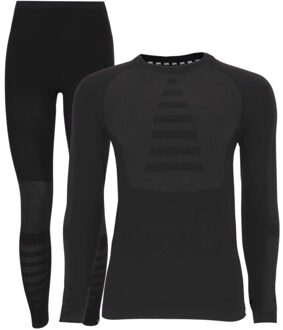 Stapp Heat Thermoset Heren Merino Wol - Thermoshirt + Thermolegging - Zwart-XXL - XXL