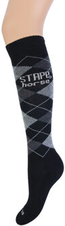 Stapp Horse Kniekous Horse Ruit Zwart 35-38