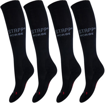 Stapp Horse Paardrijsokken Deocell 4-pack Zwart-43/46 - 43/46