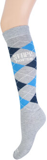 Stapp Horse Paardrijsokken Ruit Grijs / Marine / Blauw-35/38 Grijs/Marine/Blauw - 35/38