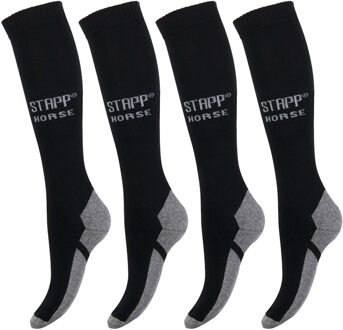 Stapp Horse Paardrijsokken Uni 4-pack Zwart-35/38 - 35/38