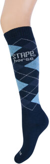 Stapp Kniekous Horse Ruit Marine&Lichtblauw&Jeans 39-42