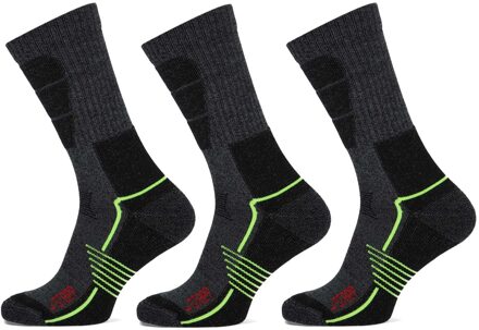 Stapp Wandelsokken Active Outdoor Bamboe 3-pack Donkergrijs-47/50 - 47/50