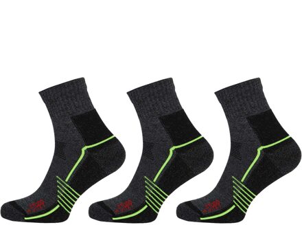 Stapp Wandelsokken Quarter Active Outdoor Bamboe 3-pack Donkergrijs-39/42 - 39/42
