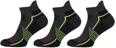 Stapp Wandelsokken Sneaker Active Outdoor Bamboe 3-pack Donkergrijs-47/50 - 47/50