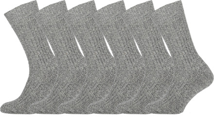 Stapp Werksokken Heren Yellow Norwegian 6-pack Grey Melange-43/46 Grijs - 43/46