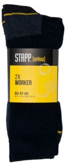 Stapp Worker heren werk sokken 2-paar  - 42  - Blauw