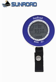 Stappenteller Camping SR204 Hoogtemeter Vissen Barometer Blue Multifunctionele Lcd Digitale Vissen Barometer Thermometer Kompas Mannen