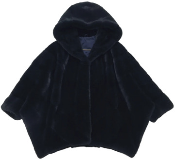 Star Clothing Factory Direct Europe Autumn Winter New Double-Sided Wear Large Size Cloak Coat Faux Fur Shawl