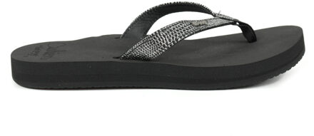 Star Cushion Sassy Dames Slippers - Black/Silver - Maat 37.5