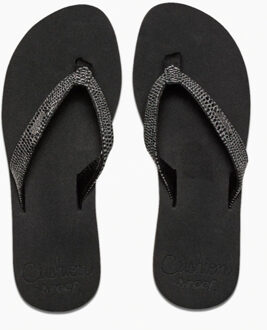 Star Cushion Sassy Dames Slippers - Black/Silver - Maat 37.5