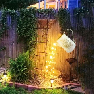 Star Douche Tuin Art Licht Gieter Lichten Solar Waterval Lights Outdoor Garden Decor Led Lamp Yard Romantische Decoratie