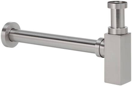 Star Luxe Bekersifon Vierkant 11/4" RVS Look Aqua Splash