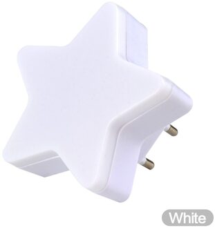 Star Night Light Plug-in Wandlamp Woondecoratie Licht Sensor Socket Lamp Kinderkamer Slapen Bedlampje EU/US Plug wit / EU plug