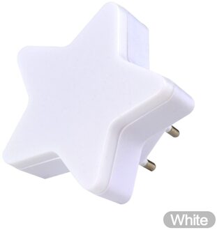 Star Night Light Plug-in Wandlamp Woondecoratie Licht Sensor Socket Lamp Kinderkamer Slapen Bedlampje EU/US Plug wit / US plug