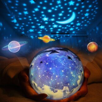 Star Night Lights Voor Kinderen Universe Cosmos Sterrenhemel Licht Led Projector Roterende Lamp Nachtlampje Moon Sea World Decoratieve
