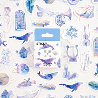 Star Ocean Stickers Set Decorative Stationery Stickers Scrapbooking DIY Diary Album Stick Lable