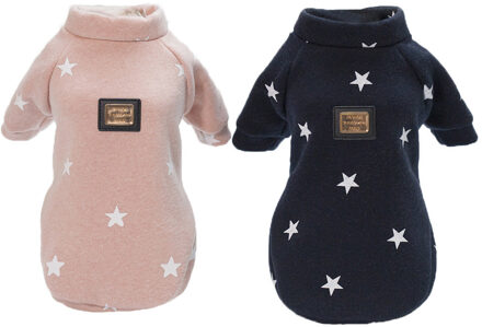 Star Prints Hond Jas Winter Hond Kleding Jas Puppy Chihuahua Kleding Hoodies Voor Kleine Middelgrote Honden Pug Yorkies Yorkshire blauw / XXL