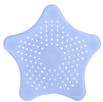 Star Riool Monding Zeef Badkamer Afvoer Haar Catcher Bad Stopper Plug Sink Filter Douche Keuken Badkamer Accessoire licht blauw