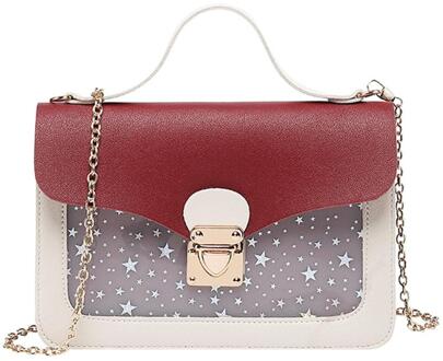 Star Sequin Messenger Crossbody Tas Clutch Portemonnee Handtas Sac Mode Vrouwen Mini Kleine Vierkante Verpakking Schoudertas Rood
