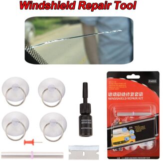 Star shape Glass Repair Tool Crescent Stubborn crack Star Shape Stubborn Crack 8pcs/Set Car Auto DIY