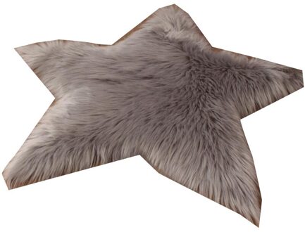 Star Shaped Rug Kids Kinderen Living Slaapkamer Vloermat Babykamer Kwekerij Tapijten Pluizige Zachte Gebied Tapijt Tapetes 60Cm grijs