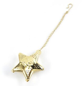 Star Thee Mesh Zetgroep Kleurrijke Rvs Theezeefje Spice Filter Drinkware Gadget Keuken Gereedschap Accessoires licht geel