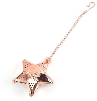 Star Thee Mesh Zetgroep Kleurrijke Rvs Theezeefje Spice Filter Drinkware Gadget Keuken Gereedschap Accessoires roos goud