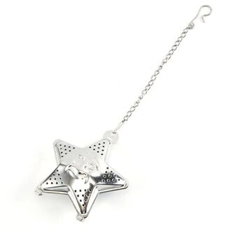 Star Thee Mesh Zetgroep Kleurrijke Rvs Theezeefje Spice Filter Drinkware Gadget Keuken Gereedschap Accessoires zilver