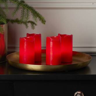 Star Trading 4-de set - Candle LED kaarsen, rood