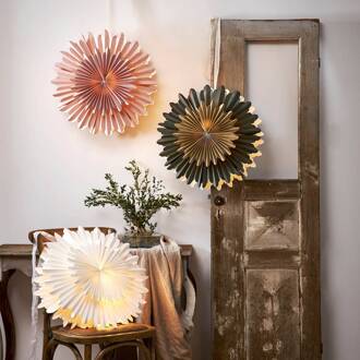 Star Trading Decoratie ster Crystal papier zonder fitting groen