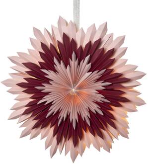 Star Trading Decoratie ster Ice, papier z. fitting roze-rood roze, rood