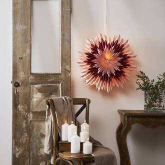 Star Trading Decoratie ster Ice, papier z. fitting roze-rood roze, rood