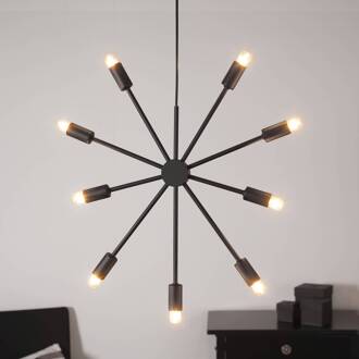 Star Trading Decoratie ster Pix van metaal, 9-lamps, zwart