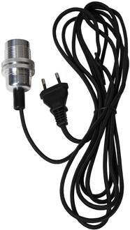 Star Trading E14-fitting Fade met kabel, zilverkleuren zwart, zilverkleuren