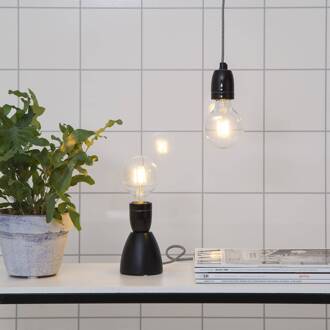 Star Trading E27-fitting Glaze met kabel, grijs zwart, grijs