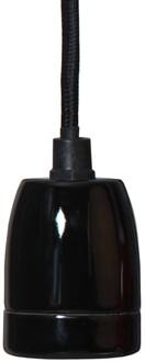 Star Trading E27-fitting Glaze met kabel, zwart