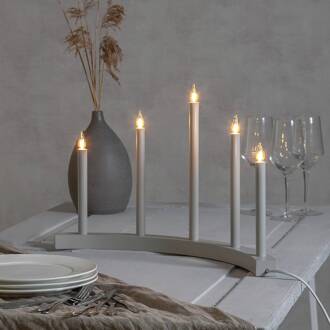 Star Trading Kandelaar Accent, 5-lamps, lichtgrijs