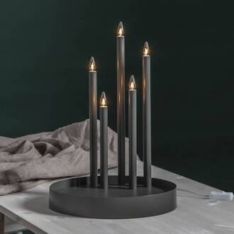 Star Trading Kandelaar Deco, 5-lamps, nevelgrijs