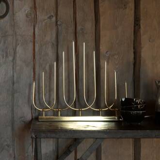 Star Trading Kandelaar Novum, 10-lamps, messingkleurig, metaal, E5
