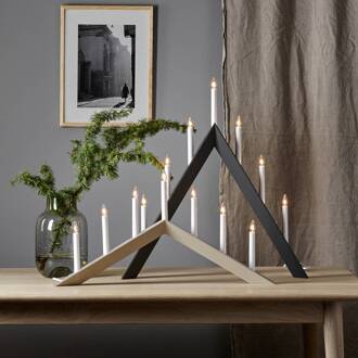 Star Trading Kandelaar Pijl, puntig, 7-vlam, zwart