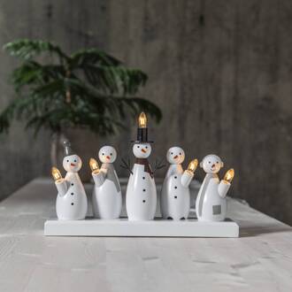 Star Trading Kandelaar Snowman, 5-lamps wit