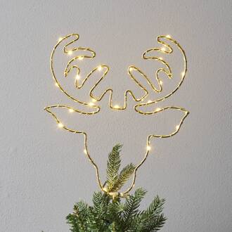 Star Trading LED boomtop Topsy, hertenkop batterijvoeding goud