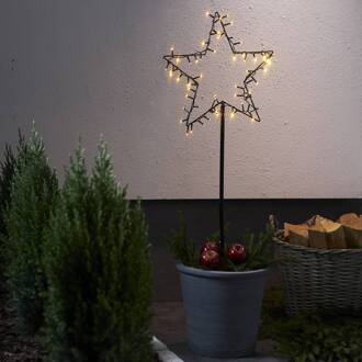 Star Trading LED-decoratie ster Spiky voor buiten, batterij zwart