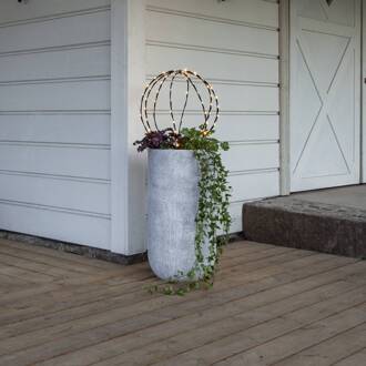 Star Trading LED grondspies lamp Bol, Ø 40 cm, zwart metalen batterij