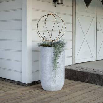 Star Trading LED grondspies lamp Bol, Ø 50 cm, zwart metalen batterij