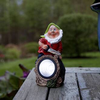 Star Trading LED lamp op zonne-energie Gnomy, houthakker kleurrijk