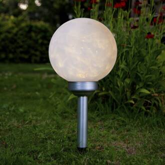 Star Trading LED lamp op zonne-energie Lunay, draaiende lamp grijs, wit