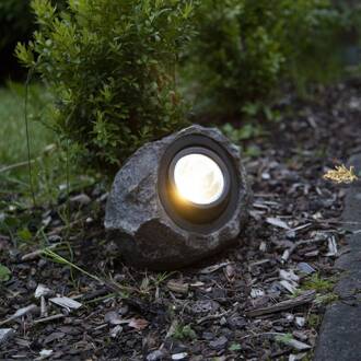 Star Trading LED lamp op zonne-energie Rocky, uit te lijnen grijs